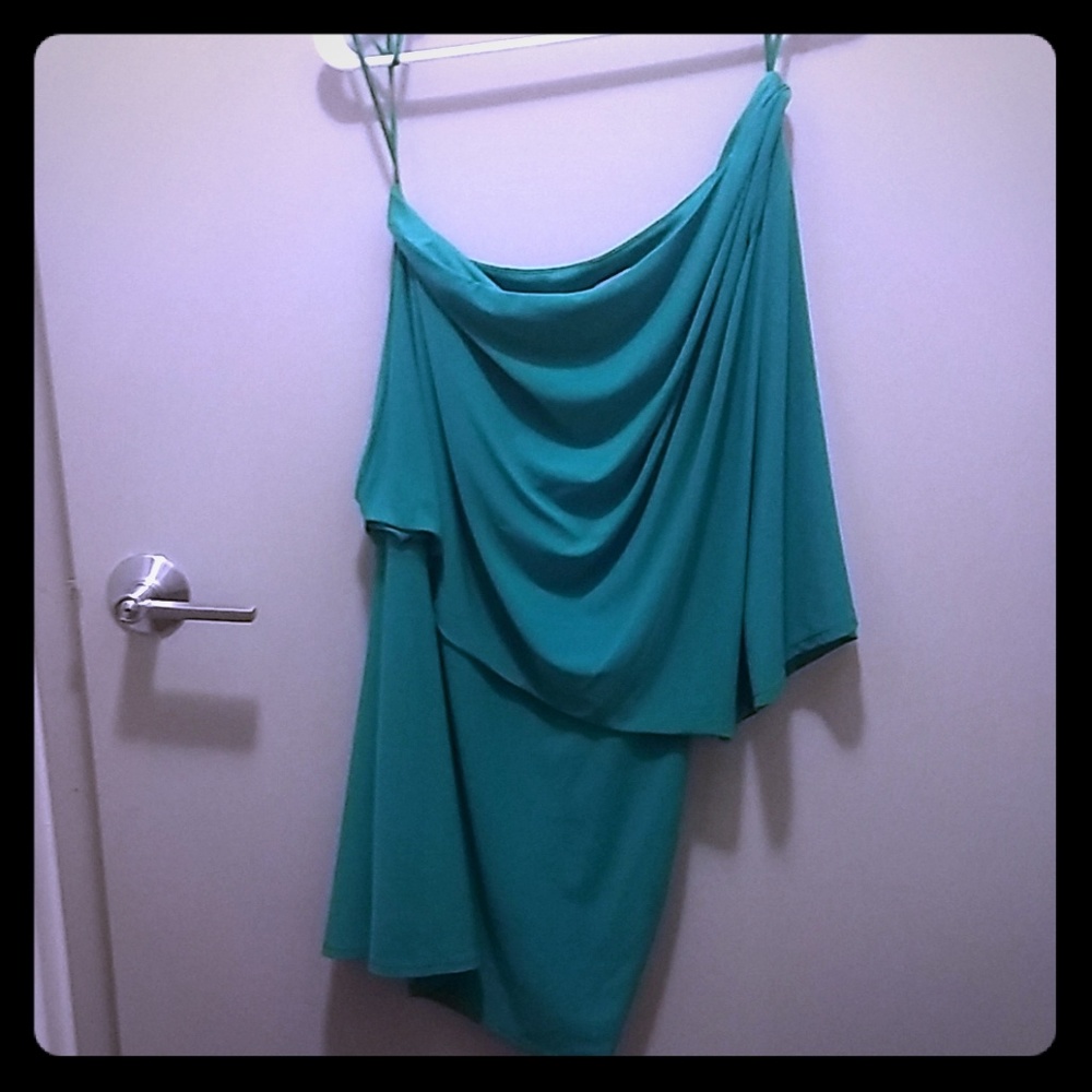 Assymetrical Green Dress